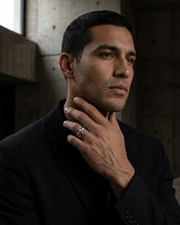 Amsterdam Pattern Band Ring For Men