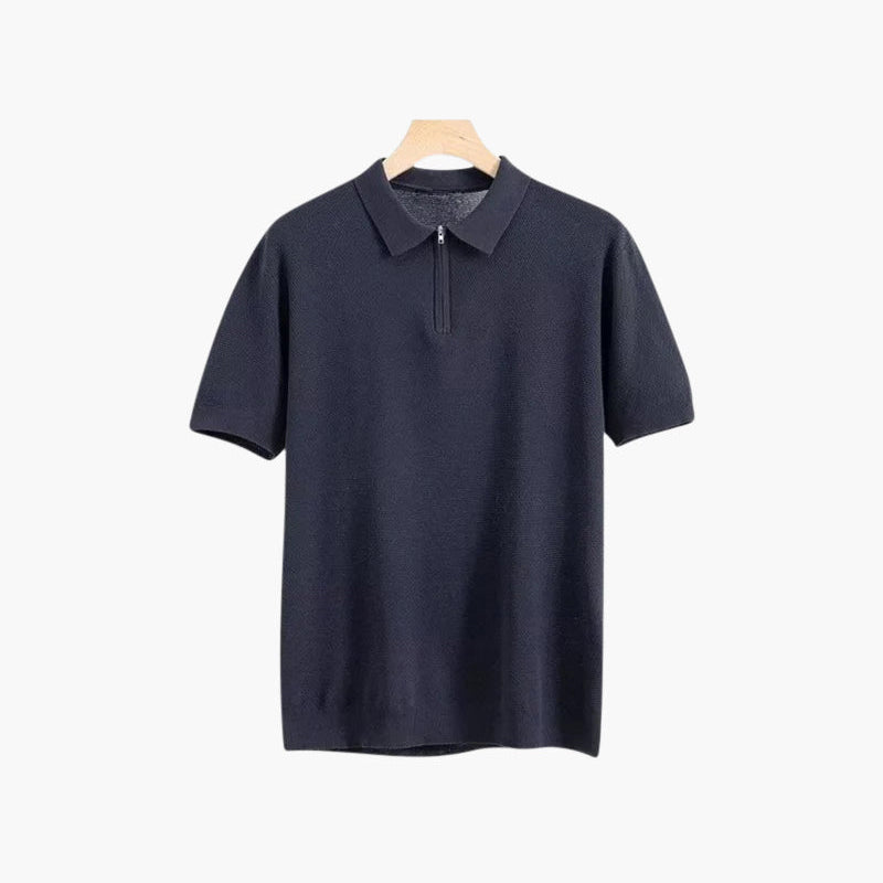 Harrington Oxford | Mesh Zip Polo Shirt For Men