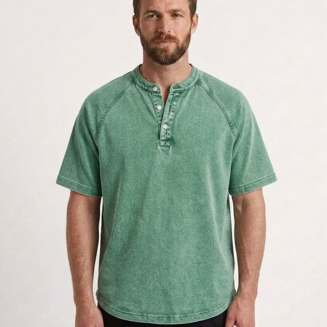 Vintage Henley T-Shirt For Men