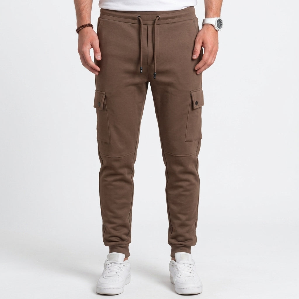 Stretch Cropped Jogger Trousers For Men
