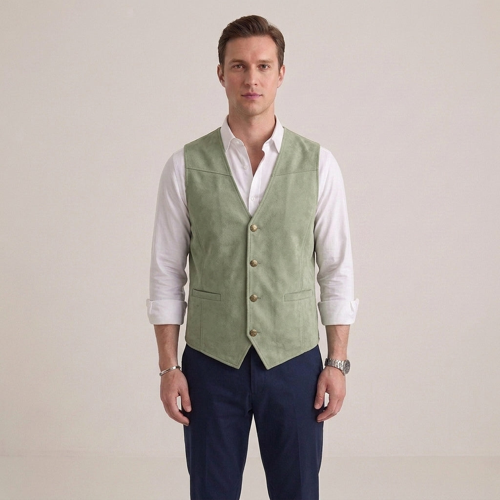 Classic Formal Button Waistcoat Vest For Men