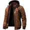 Harrington Oxford | Men’s Hooded Leather Winter Jacket Harrington Oxford