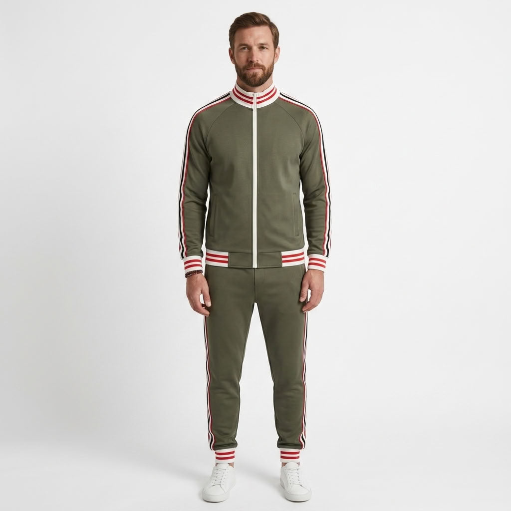 Striped Two-Piece Tracksuit For Men