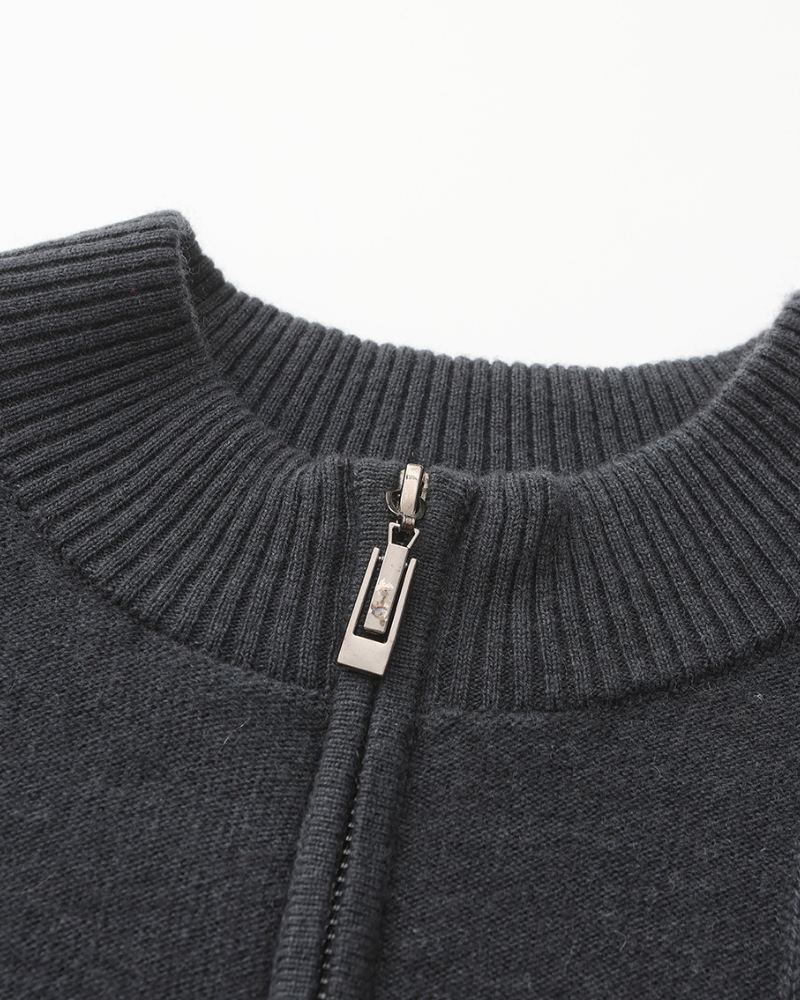 Adrian Cashmere Half-Zip Jumper for Men – Luxurious Knitwear Essential Beige