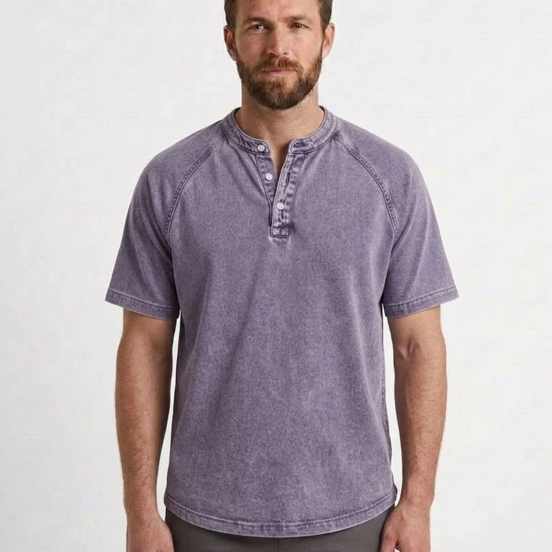 Vintage Henley T-Shirt For Men