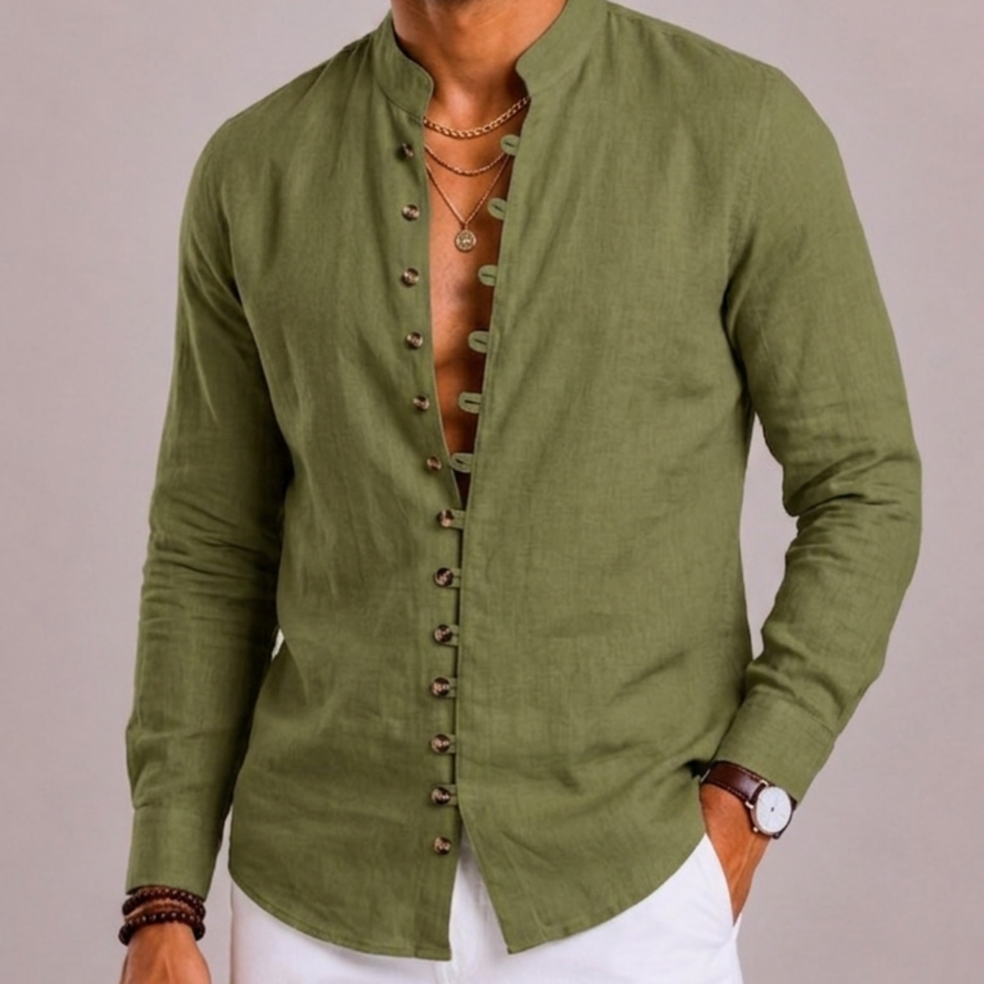 Harrington Oxford | Stand Collar Shirt For Men