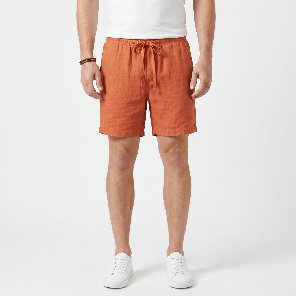 Cotton Linen Summer Shorts For Men