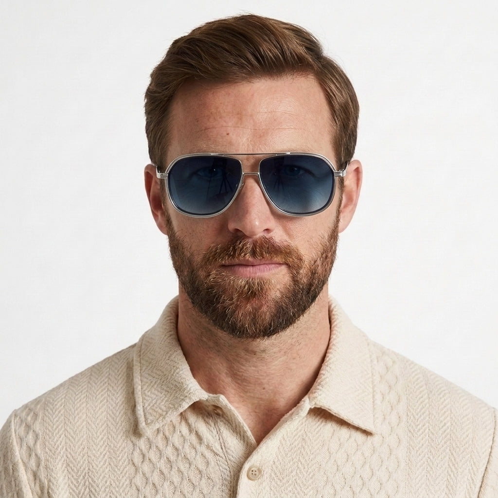 Classic Metal Pilot Sunglasses UV Protection For Men