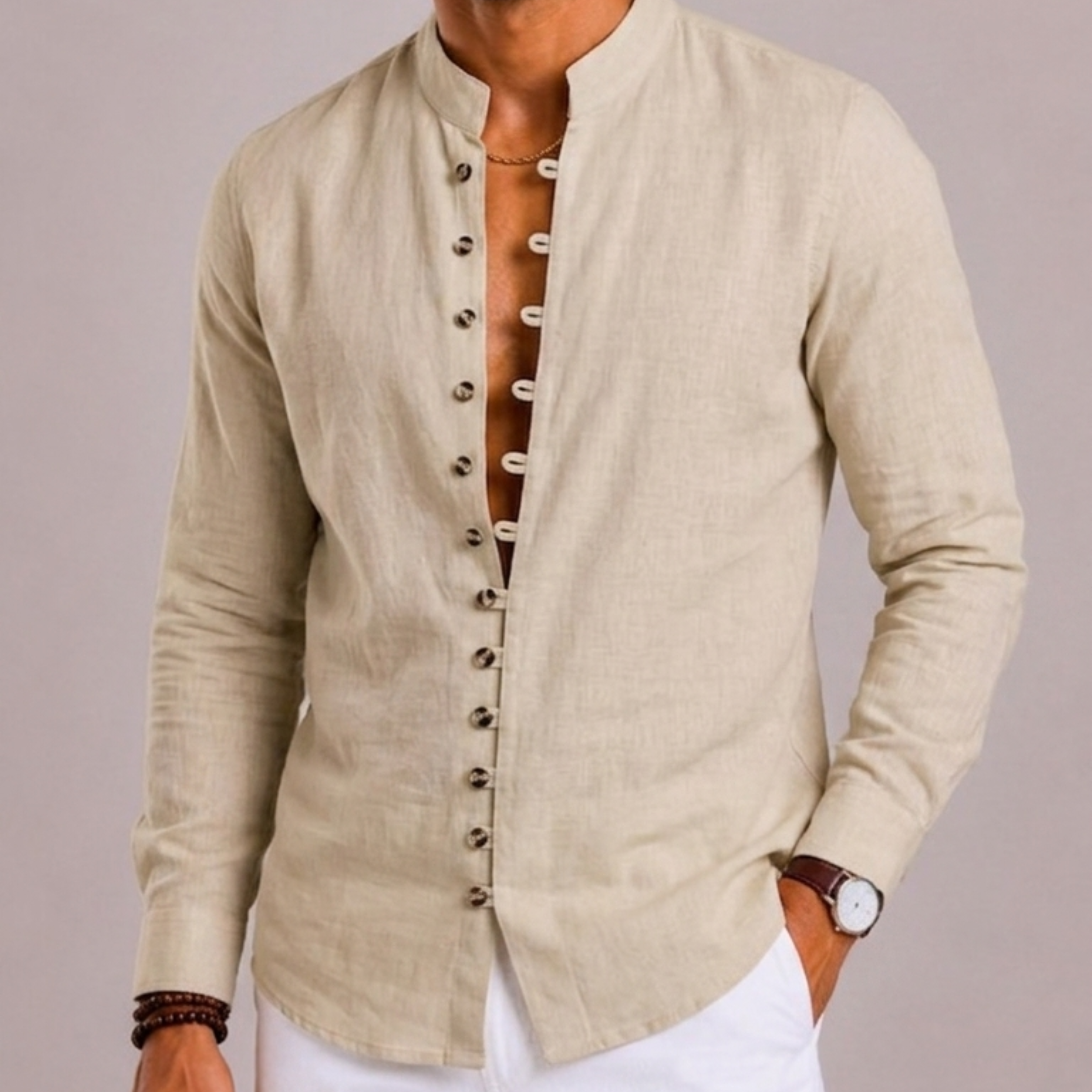 Harrington Oxford | Stand Collar Shirt For Men