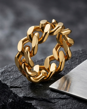 Cuban Link Statement Ring For Men