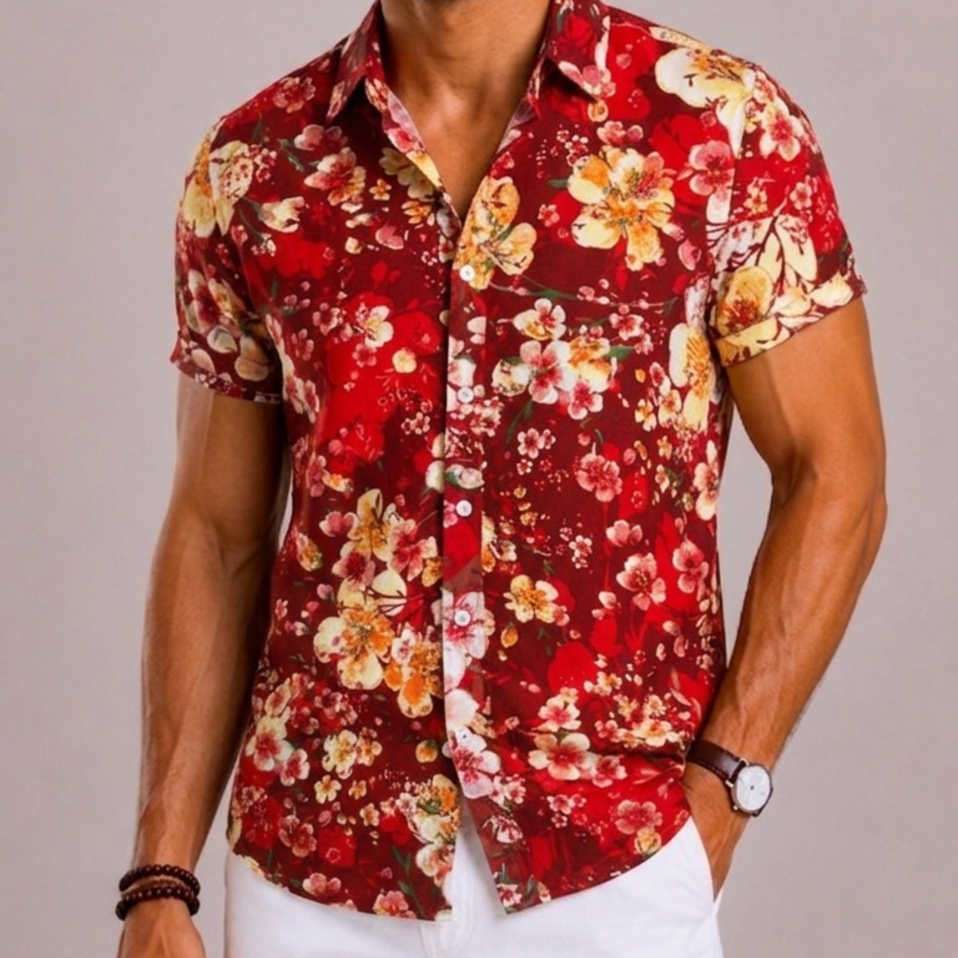Harrington Oxford | Floral Shirt For Men