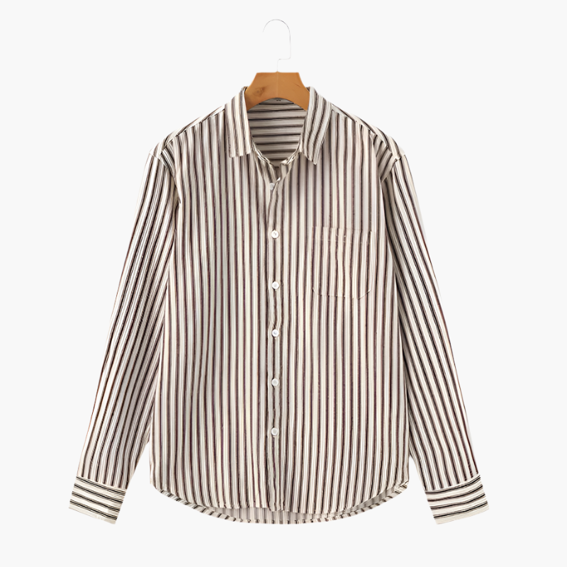 Harrington Oxford | Striped Long Sleeve Shirt For Men