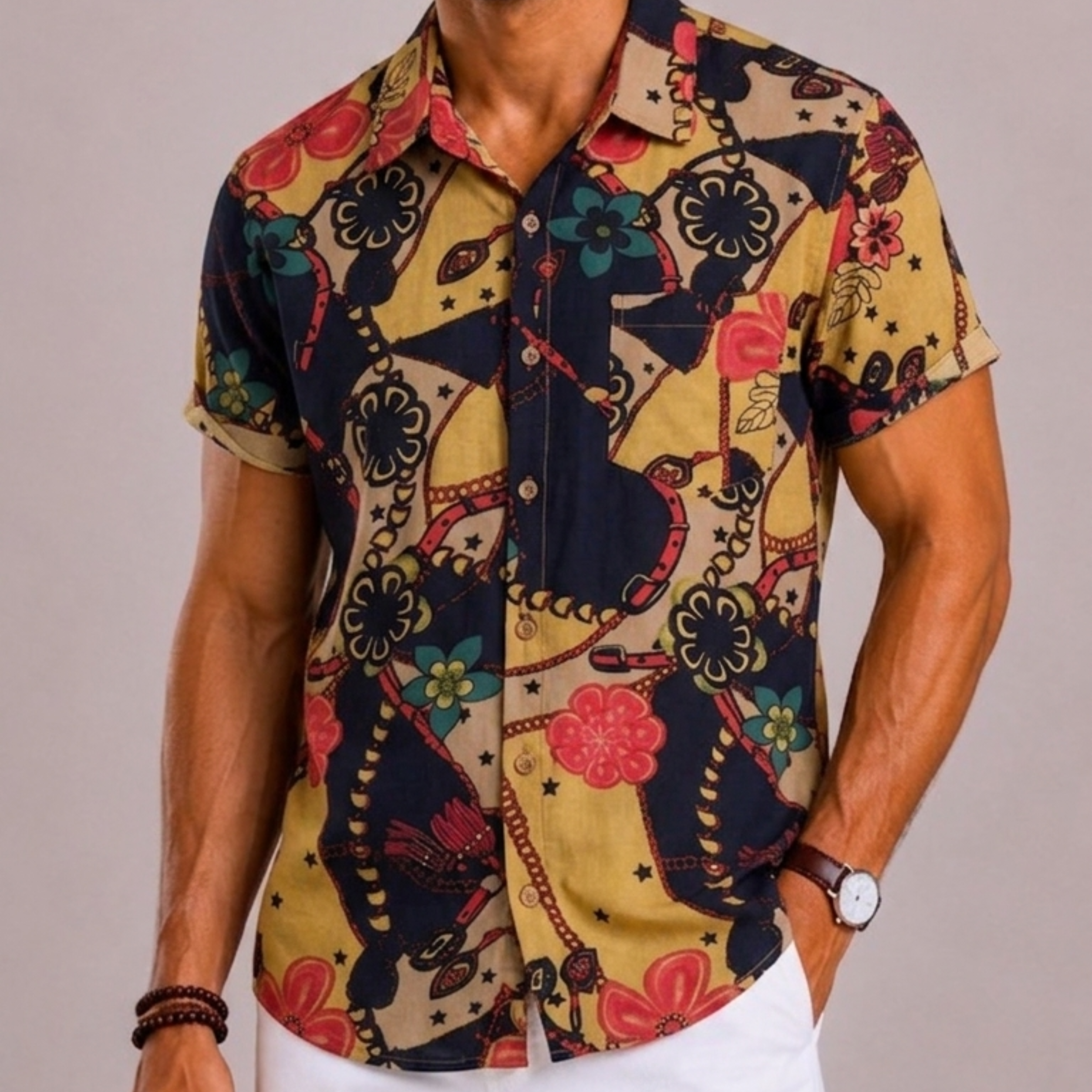 Harrington Oxford | Floral Shirt For Men