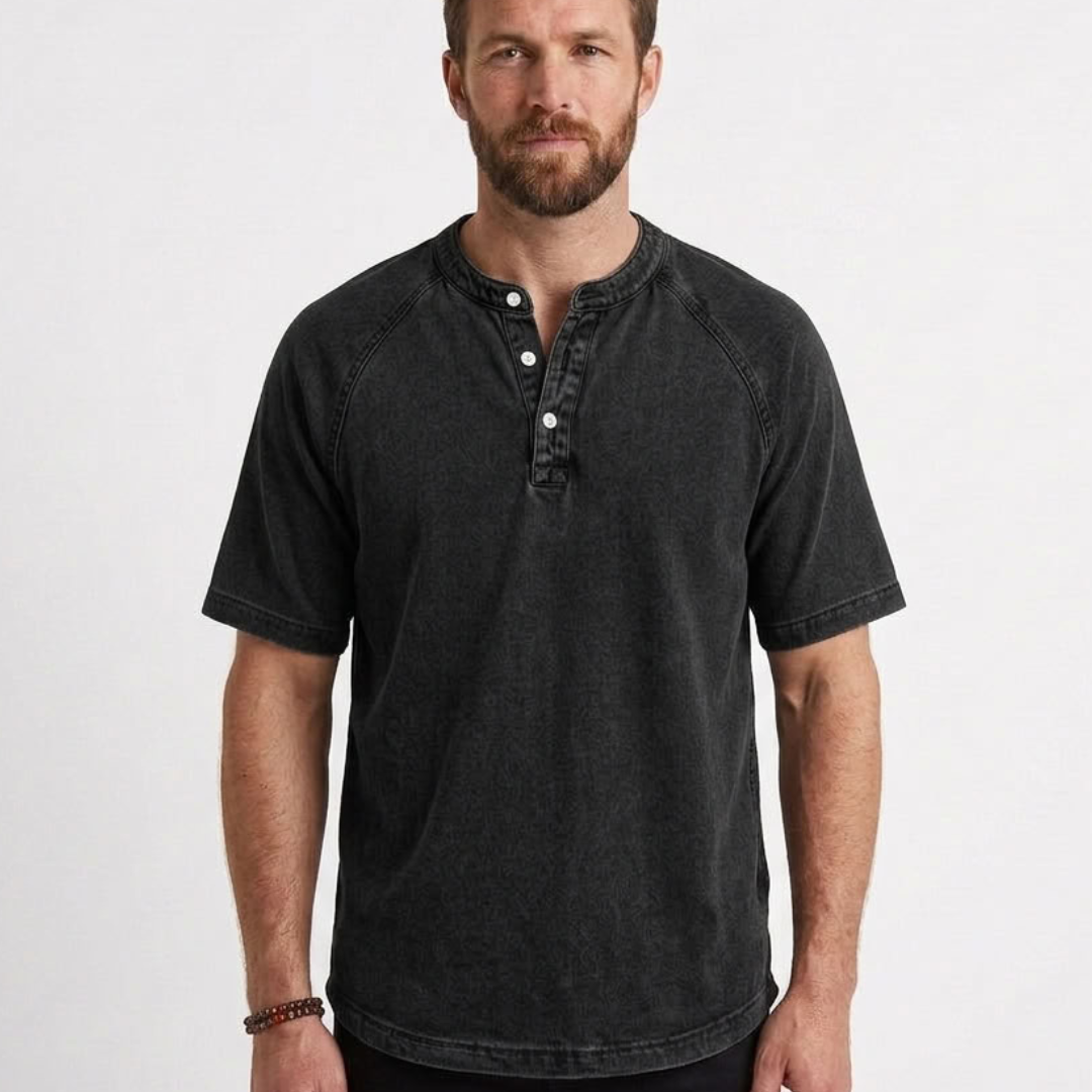 Vintage Henley T-Shirt For Men