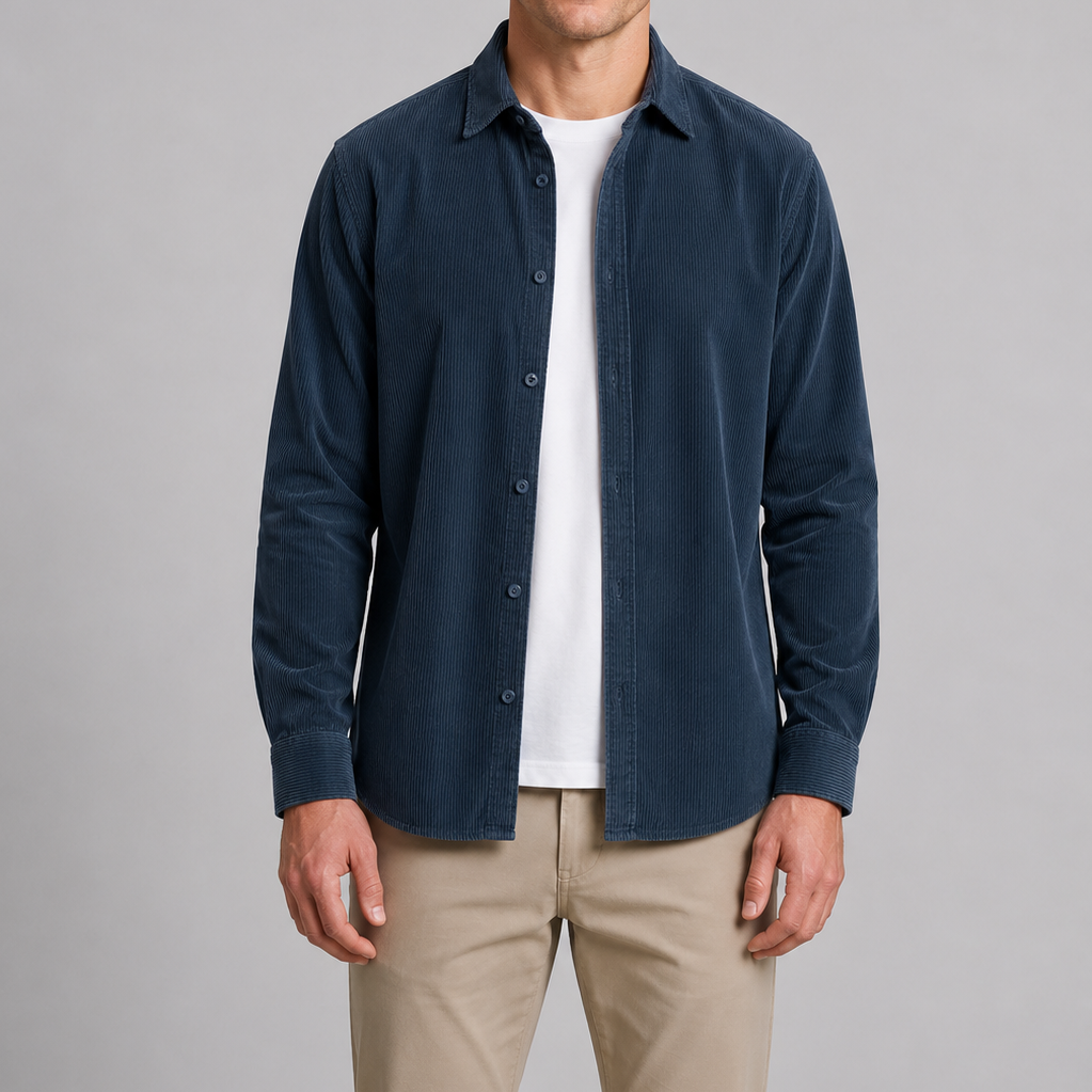 Harrington Oxford | Long Sleeves Corduroy Button Shirt For Men