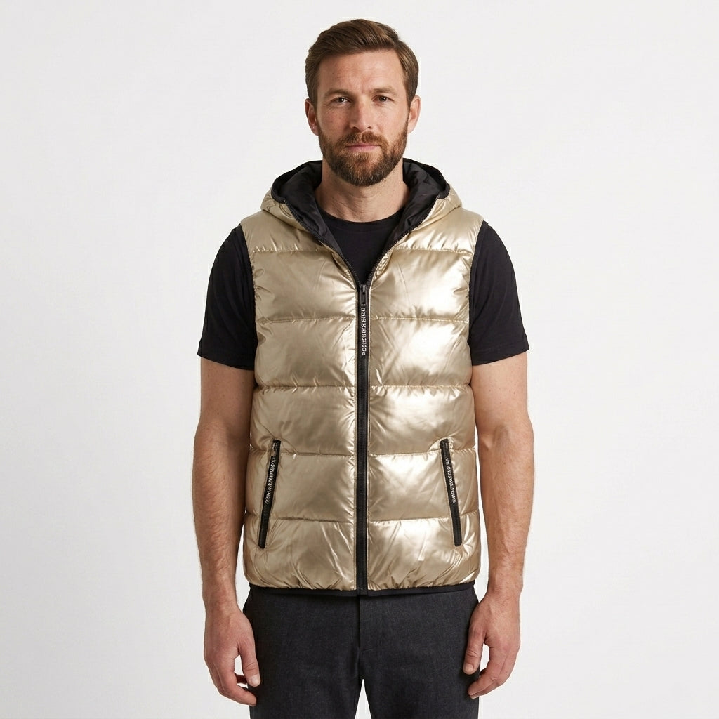 Quilted Hooded Puffer Jacket For Men