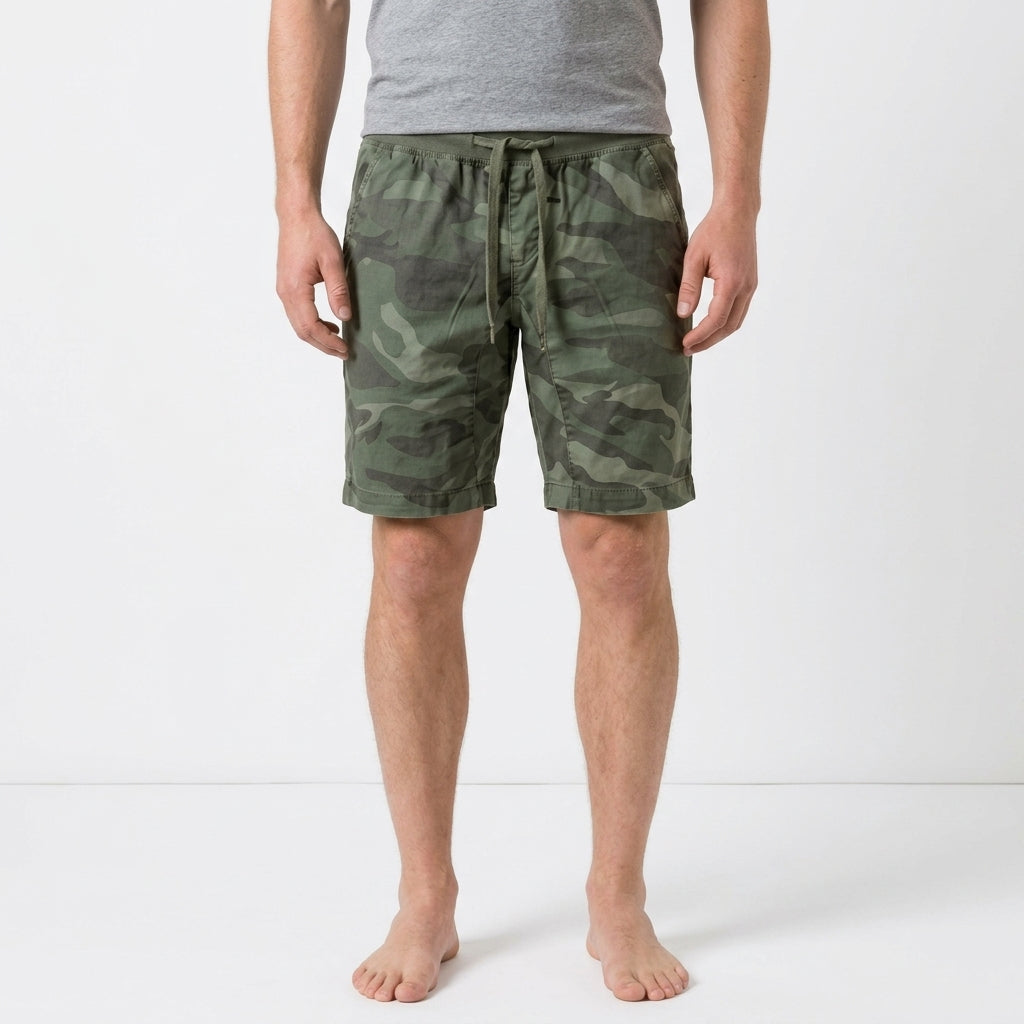 Cotton Drawstring Jogger Shorts For Men