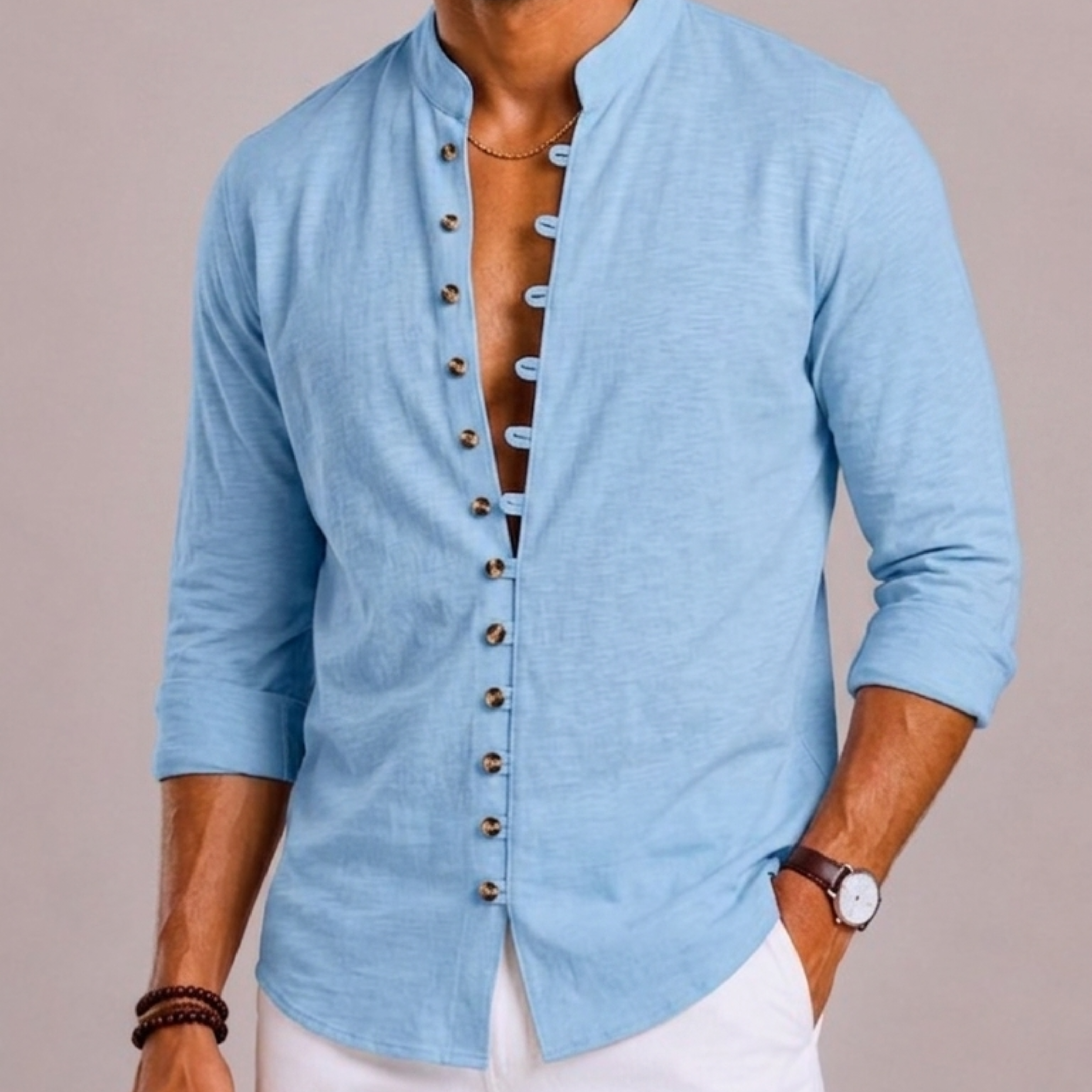 Harrington Oxford | Stand Collar Shirt For Men