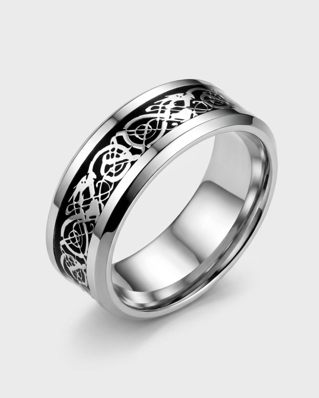 Dragon Motif Statement Ring For Men