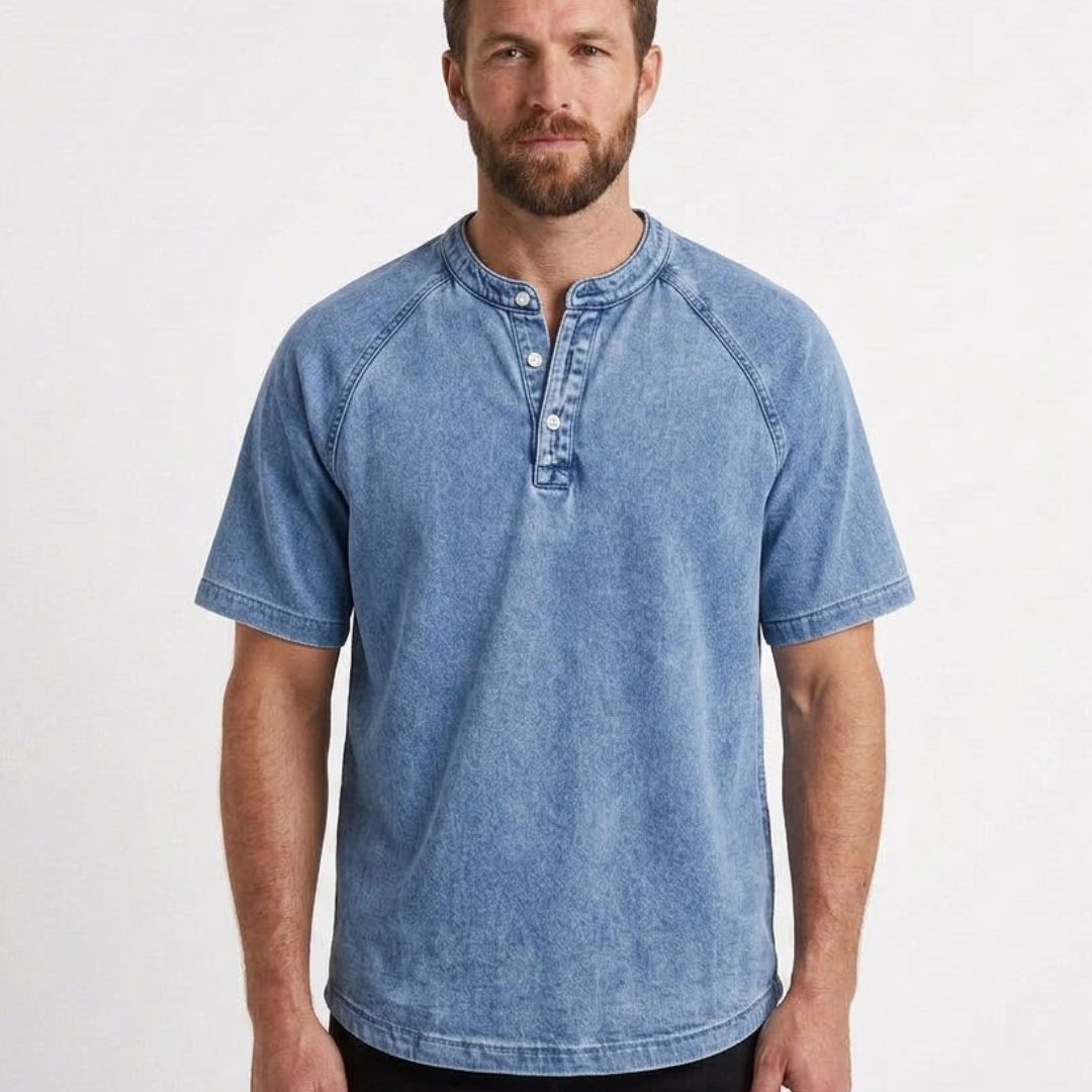 Vintage Henley T-Shirt For Men
