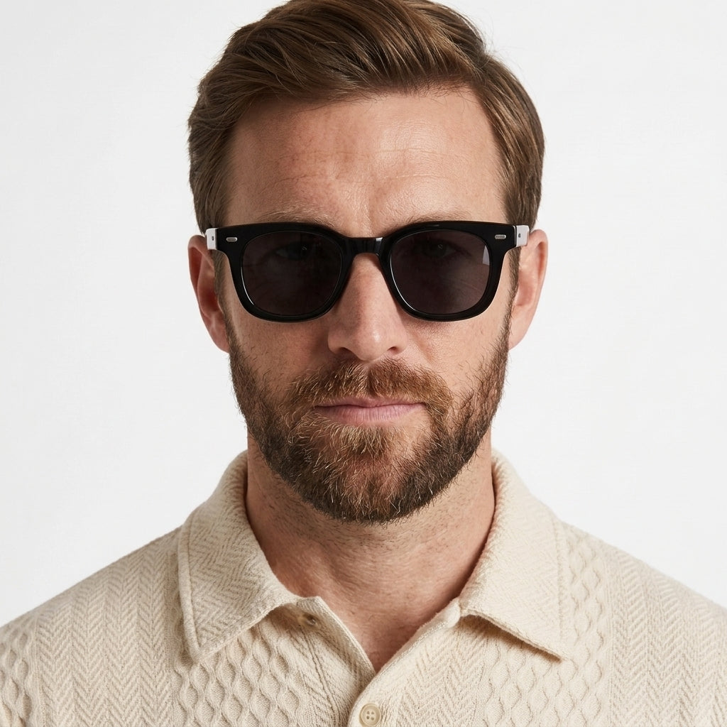 Vintage Square Acetate Sunglasses For Men