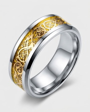 Dragon Motif Statement Ring For Men