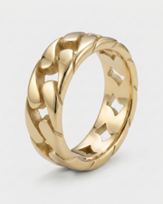 Flat Link Chain Ring For Men