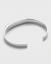 Silver-Tone Rectangular Cuff Bracelet For Men