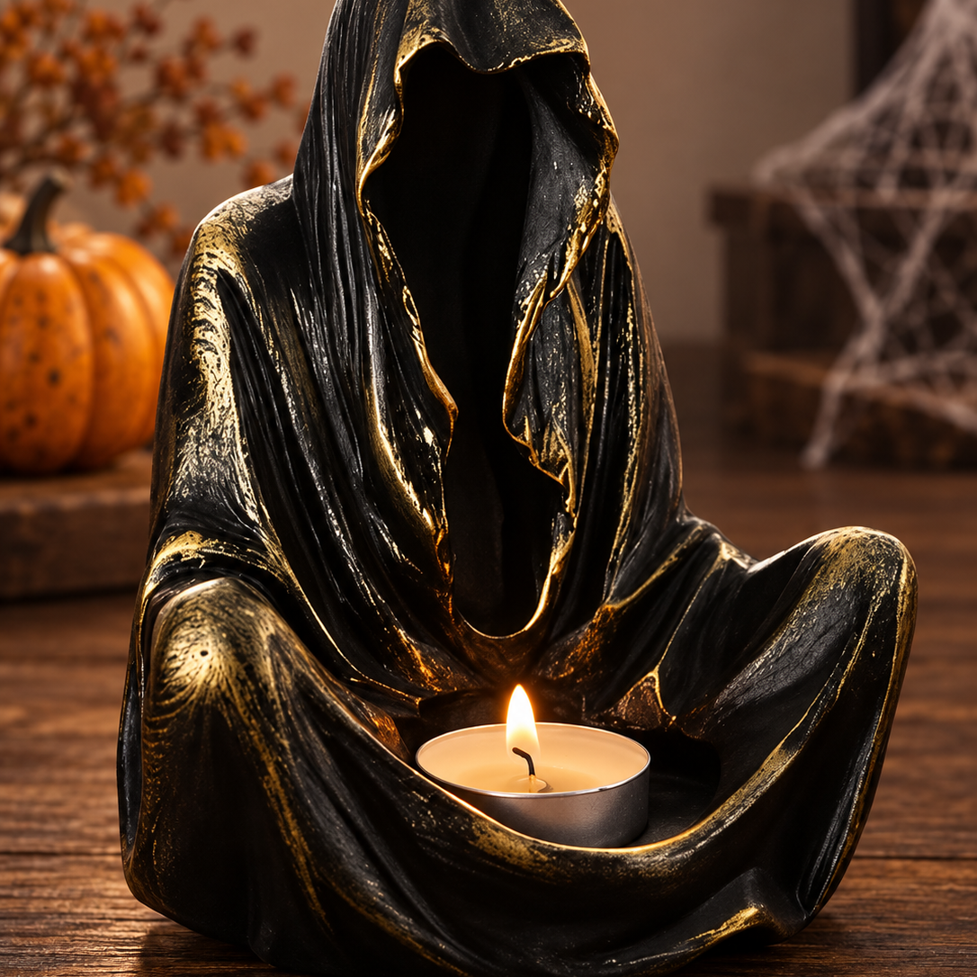 Halloween Gothic Resin Candle Holder