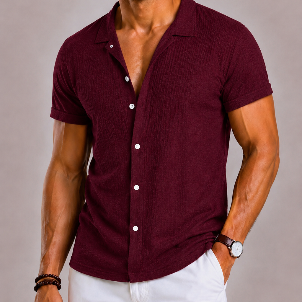 Harrington Oxford | Rib Patterned Shirt For Men
