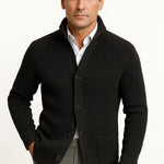 Harrington Oxford | Men's Cardigan Wool Knit Buttoned Casual Comfortable Fit Harrington Oxford