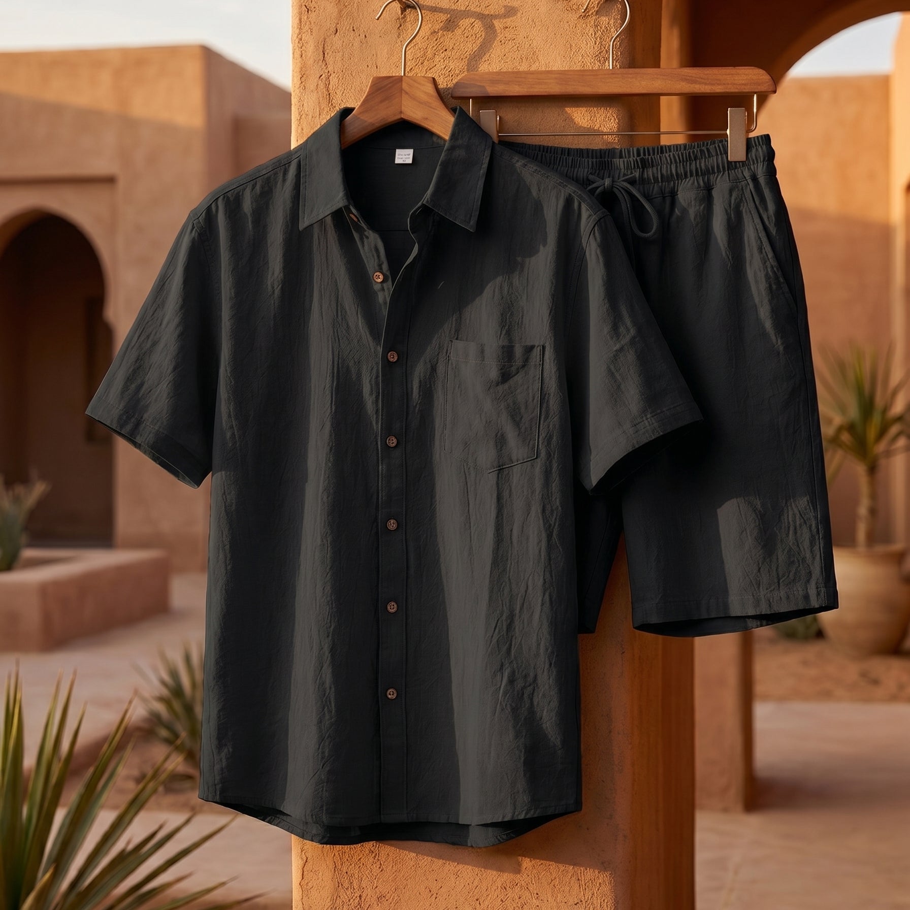 Harrington Oxford | Shirt And Shorts Set For Men