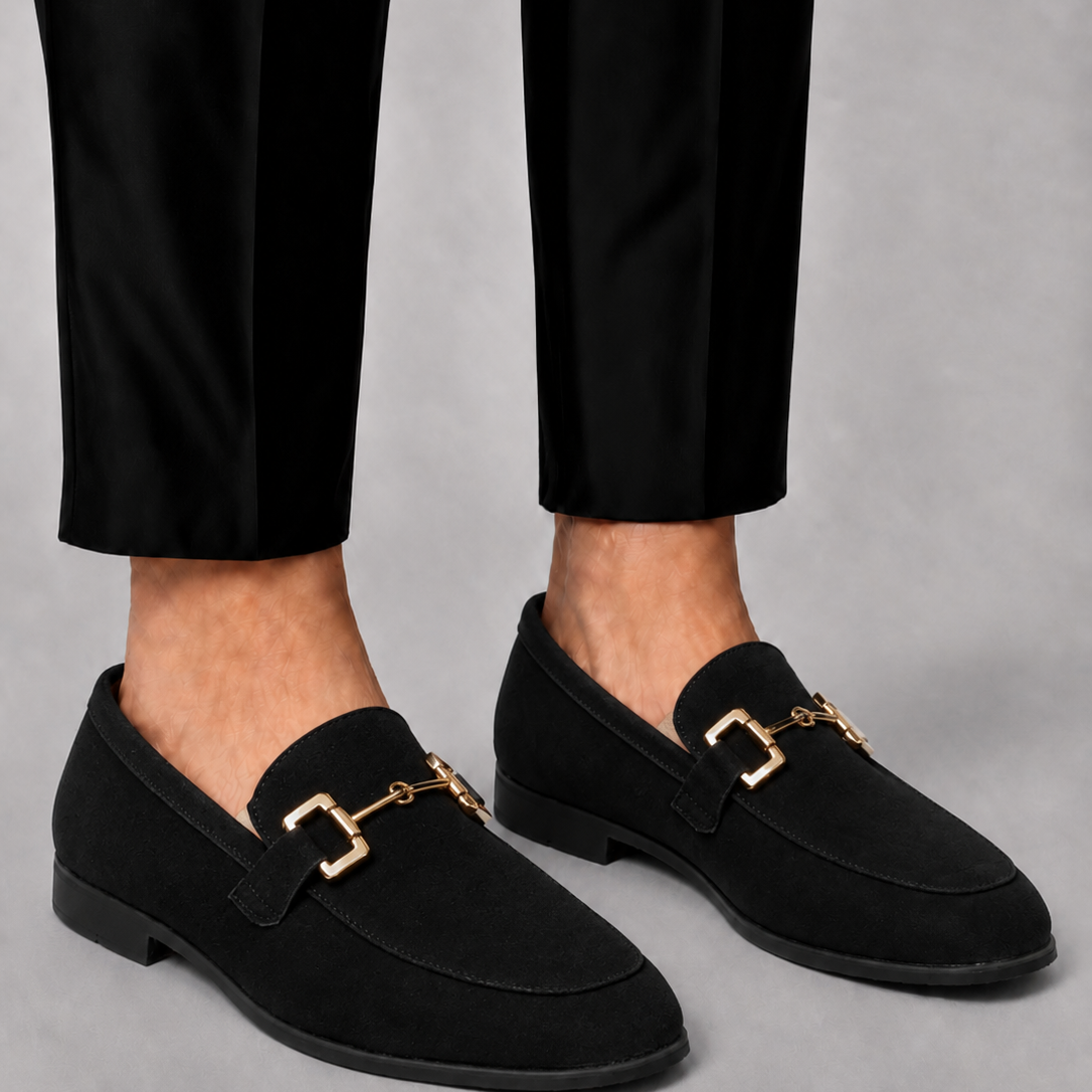 HARRINGTON OXFORD | SUEDE LOAFERS WITH METAL DETAIL FOR MEN