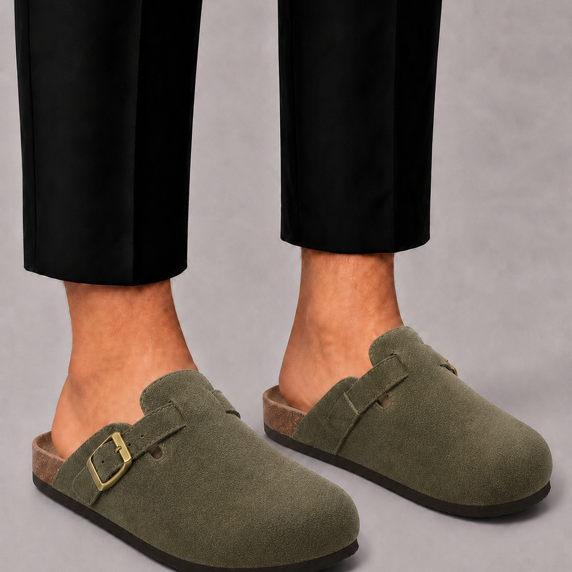 HARRINGTON OXFORD | OPEN SUEDE CLOGS FOR MEN
