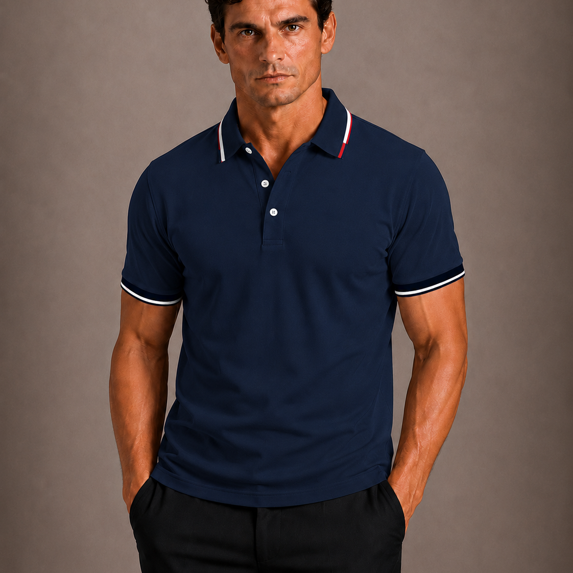 HARRINGTON OXFORD | CONTRAST POLO FOR MEN