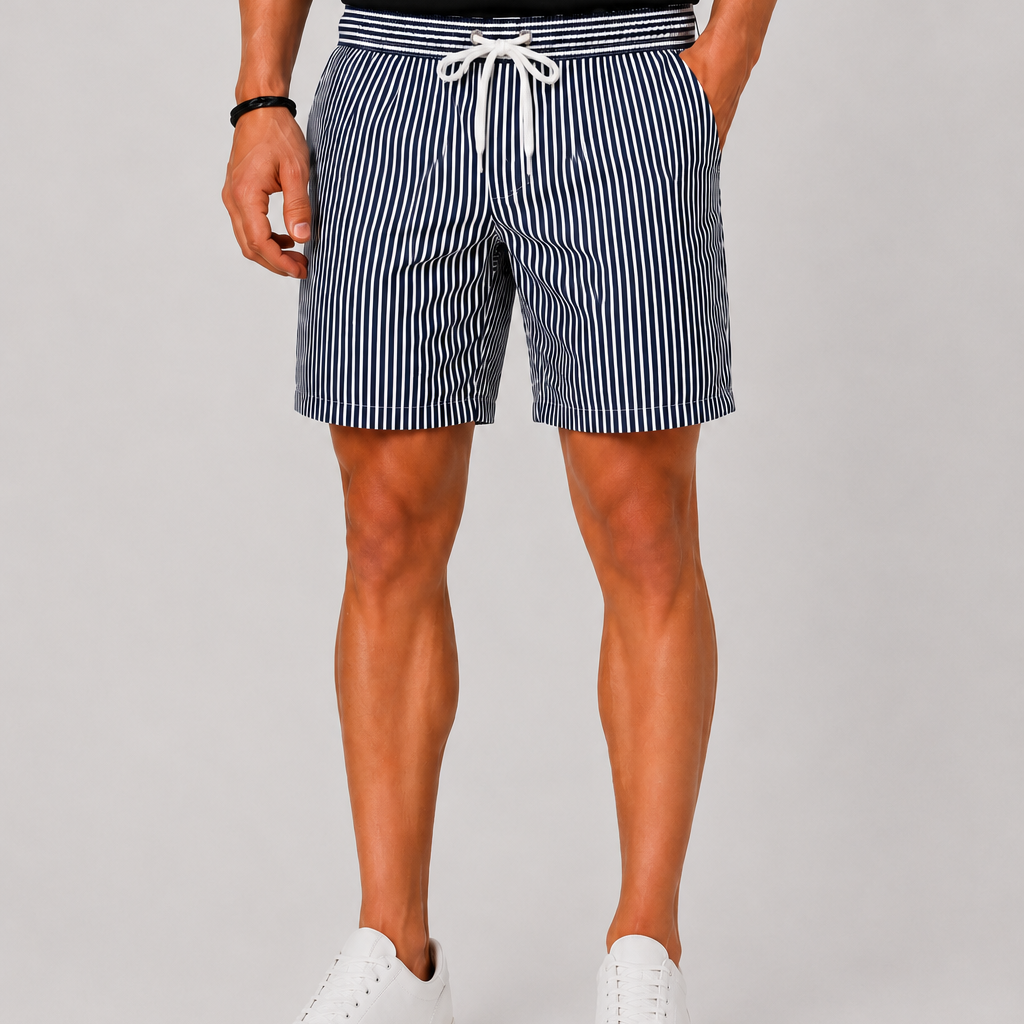 Harrington Oxford | Striped Swim Shorts For Men