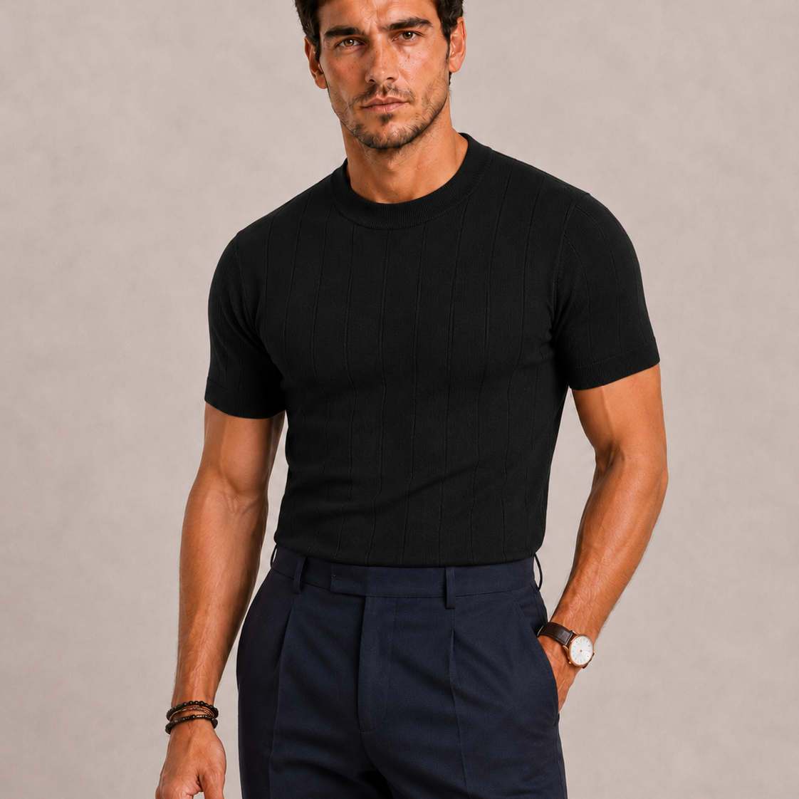 Harrington Oxford | Knitted Polo Shirt For Men