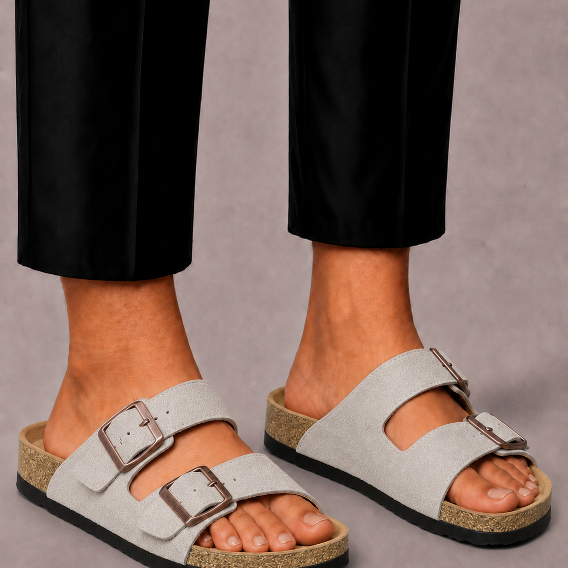 Harrington Oxford | Double Strap Sliders For Men