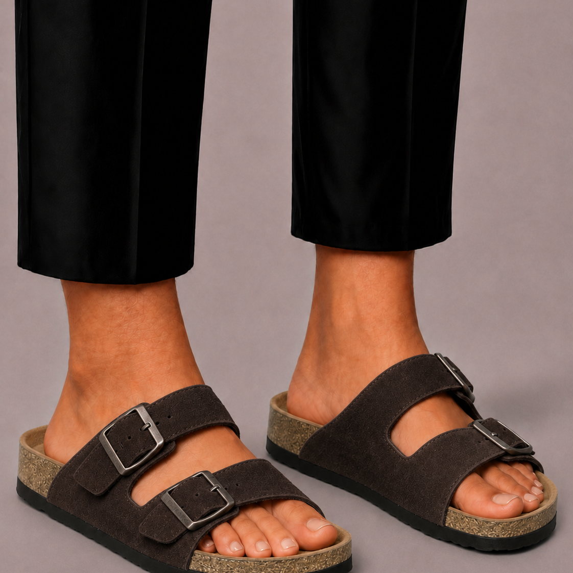 Harrington Oxford | Double Strap Sliders For Men