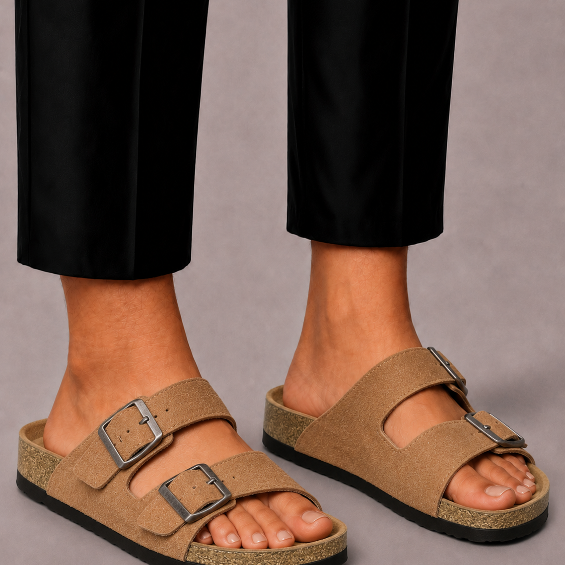 Harrington Oxford | Double Strap Sliders For Men