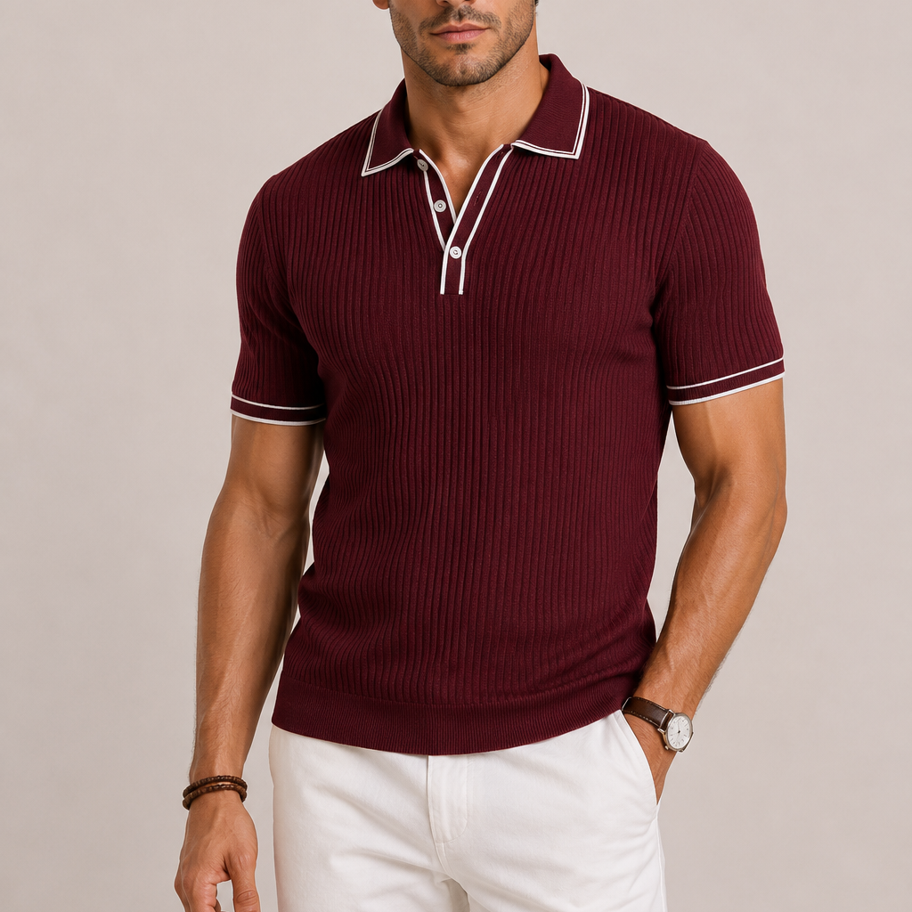 Harrington Oxford | Ribbed Polo Shirt For Men