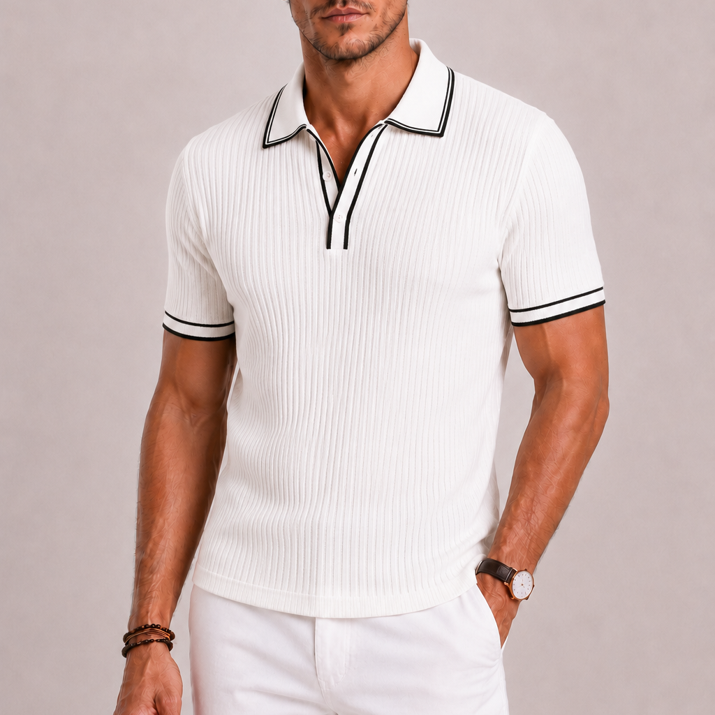 Harrington Oxford | Ribbed Polo Shirt For Men