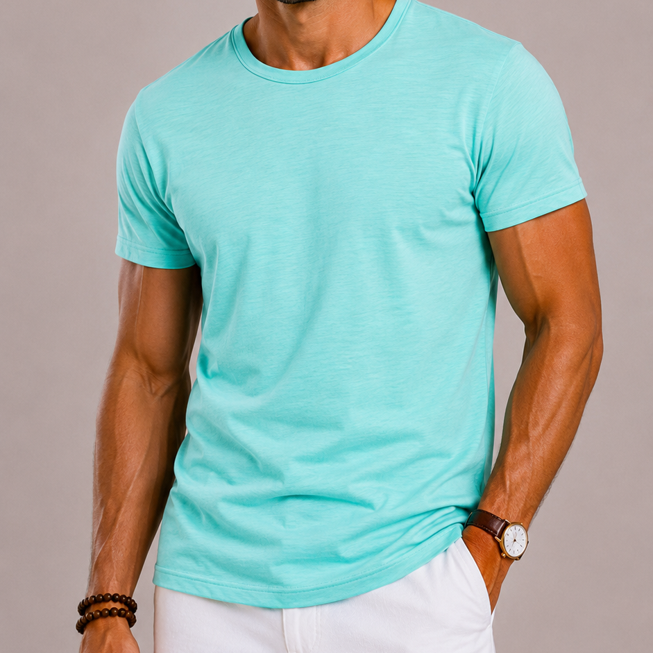 Harrington Oxford | Round Neck T-Shirt For Men