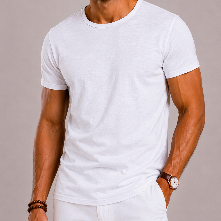 Harrington Oxford | Round Neck T-Shirt For Men