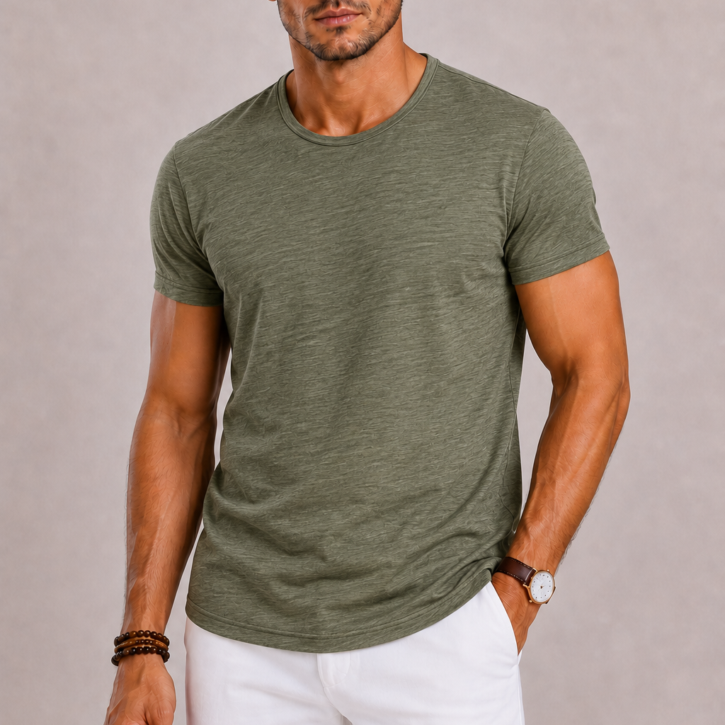 Harrington Oxford | Round Neck T-Shirt For Men
