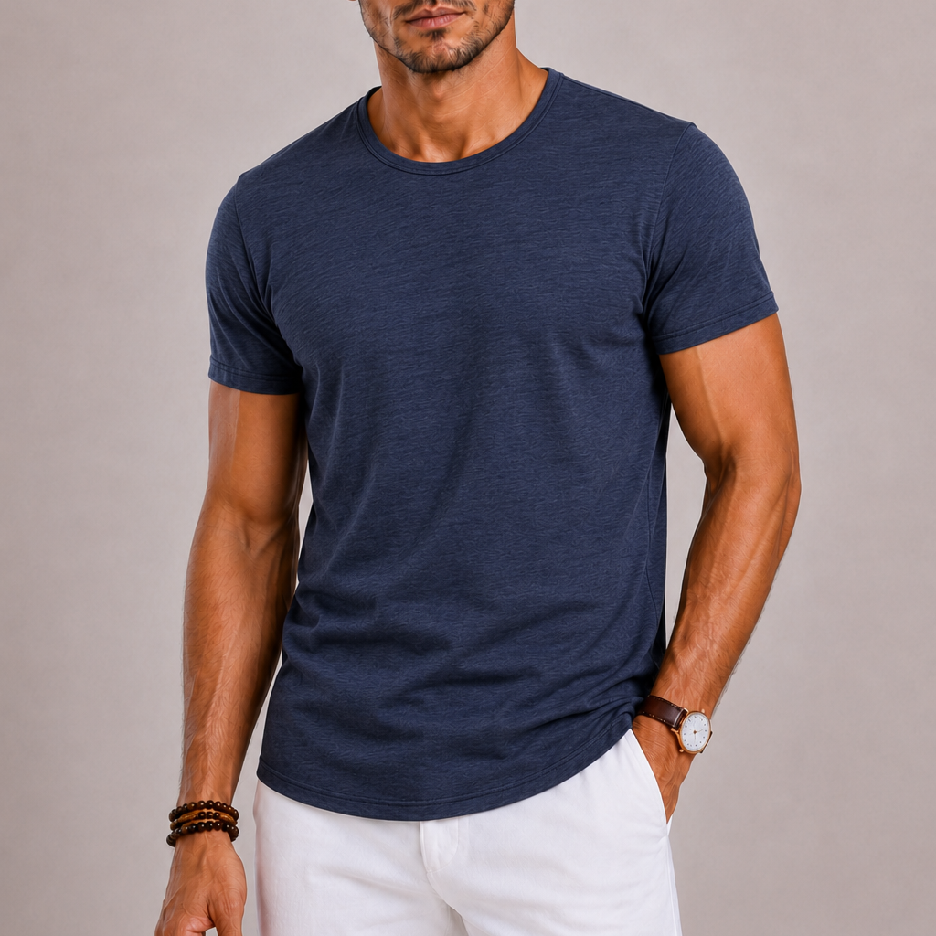 Harrington Oxford | Round Neck T-Shirt For Men