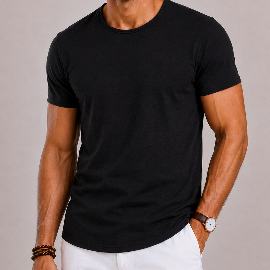 Harrington Oxford | Round Neck T-Shirt For Men