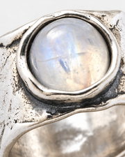 Boho Pale Stone-Accent Wide Ring