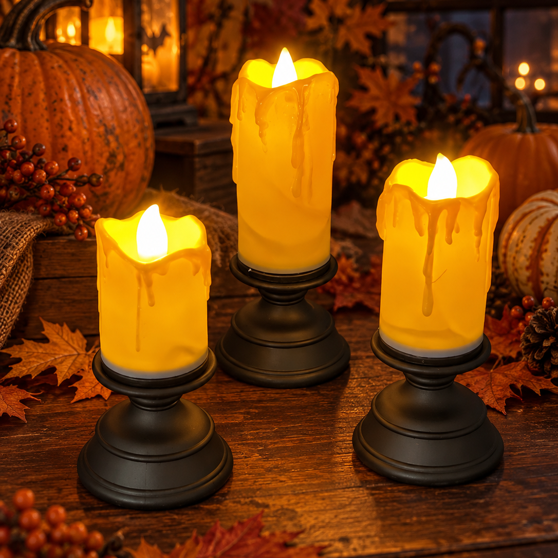 Halloween Flameless LED Block Candles