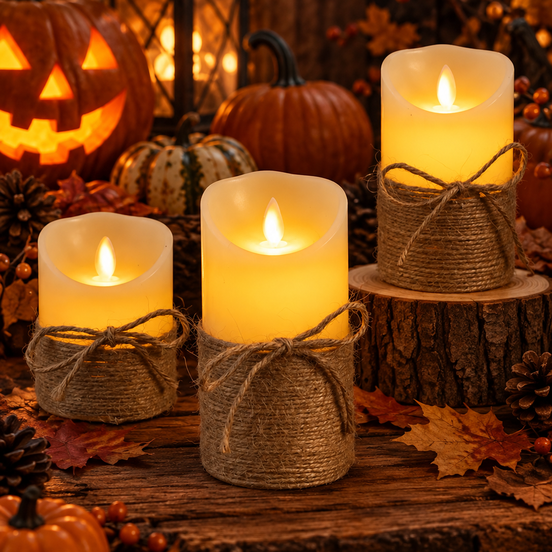 Halloween Flameless LED Block Candles